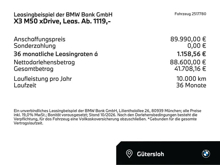 BMW X3 M50
