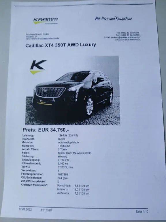 Cadillac XT4